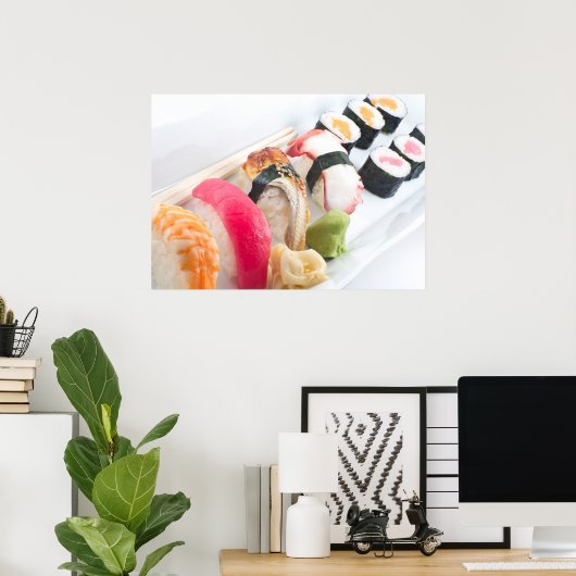 Sushi Sashimi Platter Poster (Thuiskantoor)