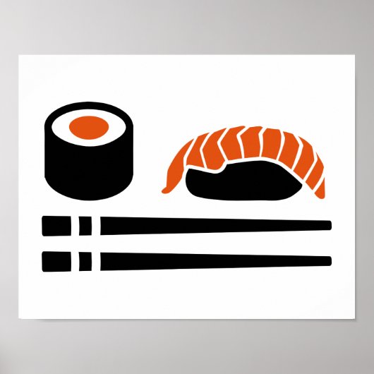 Sushi sashimi sticks poster (Voorkant)