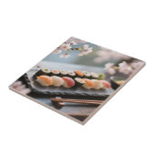Sushi Schaal Kersenbloesem Tegeltje (Zijkant)