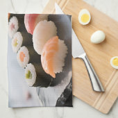 Sushi Schaal Kersenbloesem Theedoek (Quarter Fold)