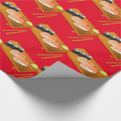 Sushi schattig Japans eten Cadeaupapier (Hoek)