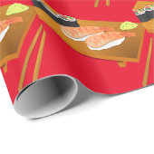 Sushi schattig Japans eten Cadeaupapier (Rol Hoek)