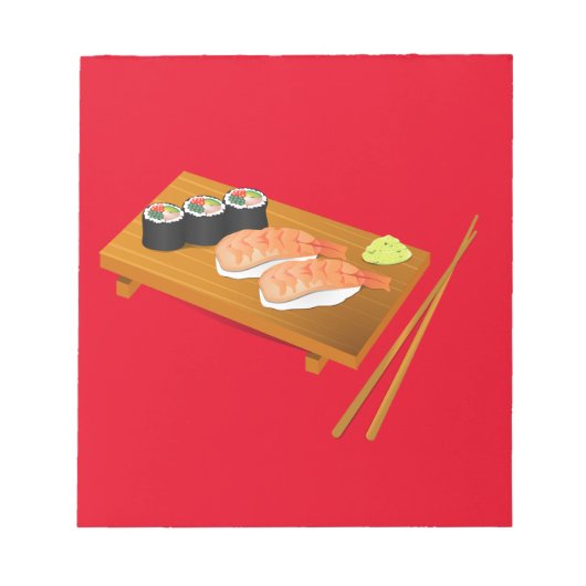 Sushi schattig Japans eten Notitieblok (Voorkant)