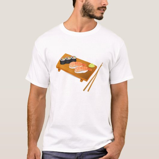 Sushi schattig Japans eten T-shirt (Voorkant)
