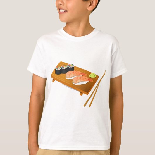 Sushi schattig Japans eten T-shirt (Voorkant)