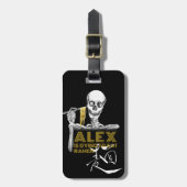 SUSHI schedel Bagagelabels (Voorkant verticaal)