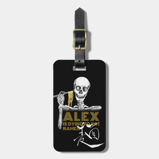 SUSHI schedel Bagagelabels (Voorkant verticaal)