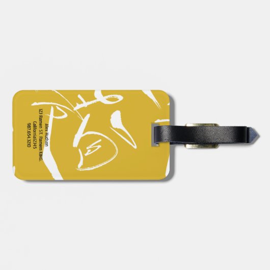 SUSHI schedel Bagagelabels (Achterkant horizontaal)