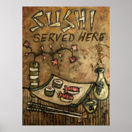 Sushi Served here Poster