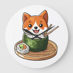 Sushi Shiba � Grappige Voedsel Hond Grote Klok