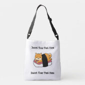 Sushi Shiba Inu - Cute Dog Japans voedsel Crossbody Tas (Achterkant)