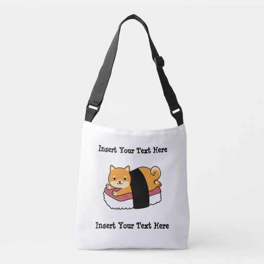 Sushi Shiba Inu - Cute Dog Japans voedsel Crossbody Tas (Voorkant)