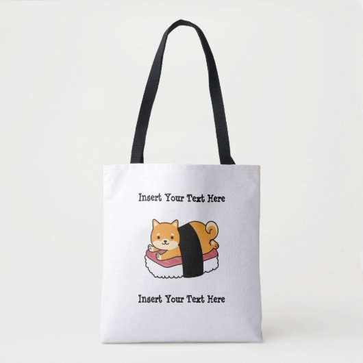 Sushi Shiba Inu - Cute Dog Japans voedsel Tote Bag (Voorkant)