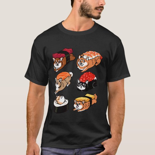 Sushi Shiba Inu T-shirt (Voorkant)