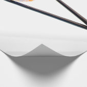 Sushi Shrimp Roll Black Chopsticks op White Japan Cadeaupapier (Hoek)