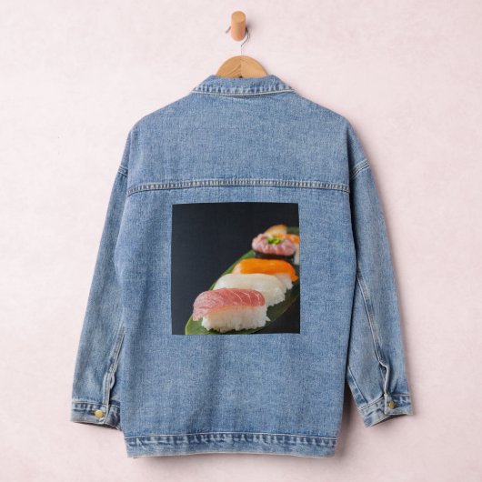 Sushi Silence – Elegant Nigiri on Denim Denim Jacket (Hangar)