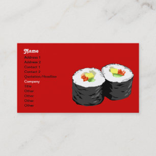 Sushi-sjabloon voor visitekaartjes