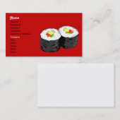 Sushi-sjabloon voor visitekaartjes (Voorkant / Achterkant)