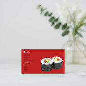 Sushi-sjabloon voor visitekaartjes (Staand voorkant)