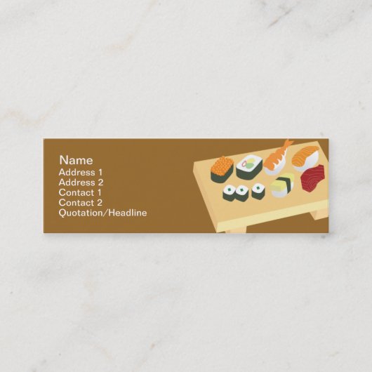 Sushi - Skinny Mini Visitekaartje (Voorkant)