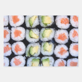 Sushi Slices op een dienblad Foto Inpakpapier Vel (Voorkant)