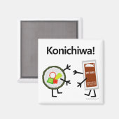 Sushi & Sojasaus - Konichiwa! Magneet (Voorkant / Achterkant)