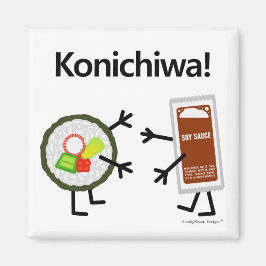 Sushi & Sojasaus - Konichiwa! Magneet