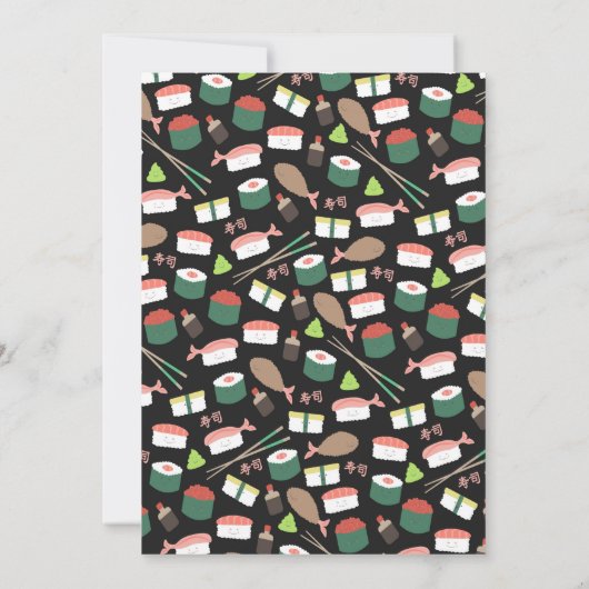 Sushi sparen de Kaart van de Datum (Achterkant)