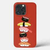 Sushi Stack - een Kawaii Tower van Sushi Karakters Case-Mate iPhone Case (Achterkant)