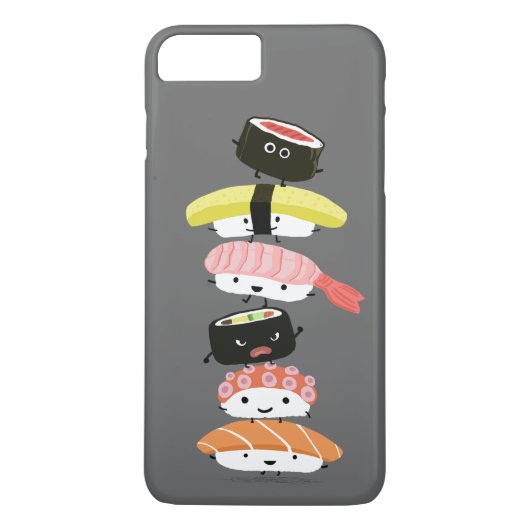 Sushi Stack - een Kawaii Tower van Sushi Karakters Case-Mate iPhone Case (Achterkant)