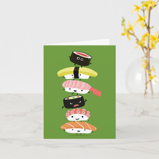 Sushi Stack - Happy Tower of Sushi Friends Kaart (Gele Bloem)