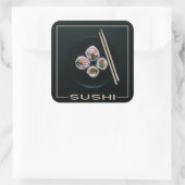 Sushi-stickers Vierkante Sticker (Tas)