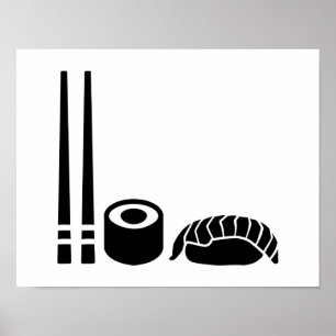 Sushi sticks sashimi poster