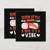 Sushi Stijl Meer Dan Een Beetje Kaart (Voorkant / Achterkant)
