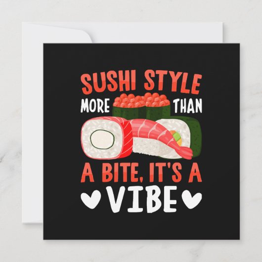 Sushi Stijl Meer Dan Een Beetje Kaart (Voorkant)