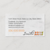 Sushi store, Sushi business, Sushi delivery Visitekaartje (Achterkant)