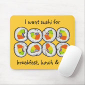Sushi Sushi Breakfast Lunch en Tea Mousepad Muismat (Met muis)