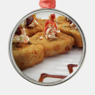 Sushi Sushi Rol Bord Japans Eten Aziatisch Metalen Ornament