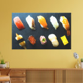 Sushi Symphony on Slate - Canvas Art (Insitu (Woonkamer))