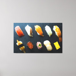 Sushi Symphony on Slate - Canvas Art Afdruk