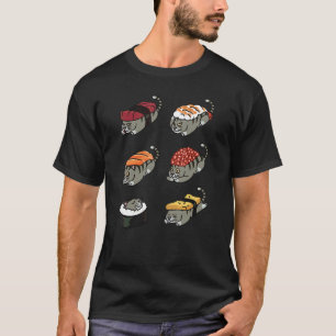 Sushi Tabby Kat Huisdier T-shirt
