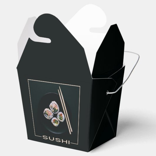 Sushi take-out gunstboxen bedankdoosjes (Geopend)
