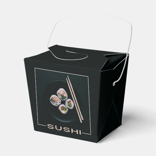 Sushi take-out gunstboxen bedankdoosjes (Voorkant Zijde)