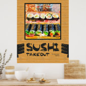 Sushi Takeout je weet dat je Japans eten wilt Poster (Keuken)