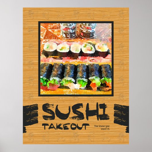 Sushi Takeout je weet dat je Japans eten wilt Poster (Voorkant)