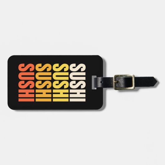 Sushi tekst ontwerp bagagelabel (Voorkant horizontaal)