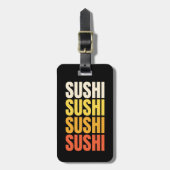 Sushi tekst ontwerp bagagelabel (Voorkant verticaal)