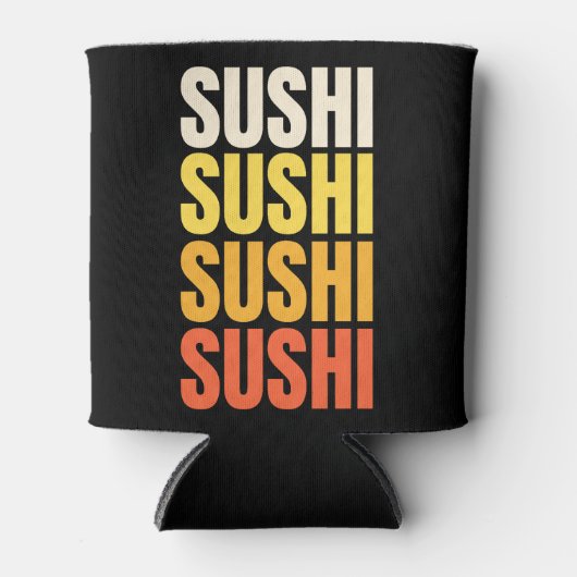 Sushi tekst ontwerp blikjeskoeler (Voorkant)