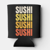 Sushi tekst ontwerp blikjeskoeler (Achterkant)