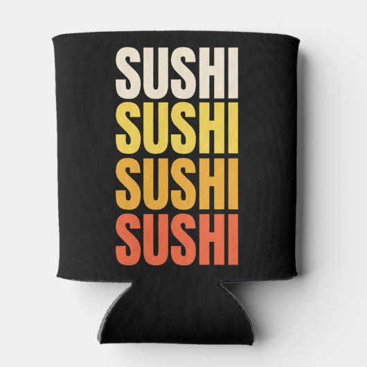 Sushi tekst ontwerp blikjeskoeler (Achterkant)